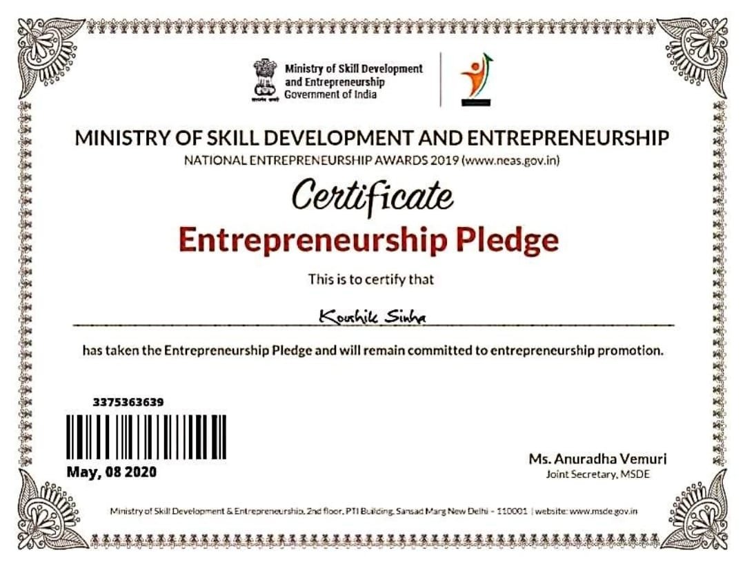 National Entrepreneurship Awards 2019